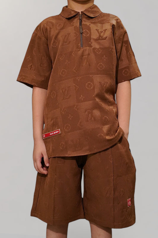 Hugbaby x LV Brown Half Sleeves