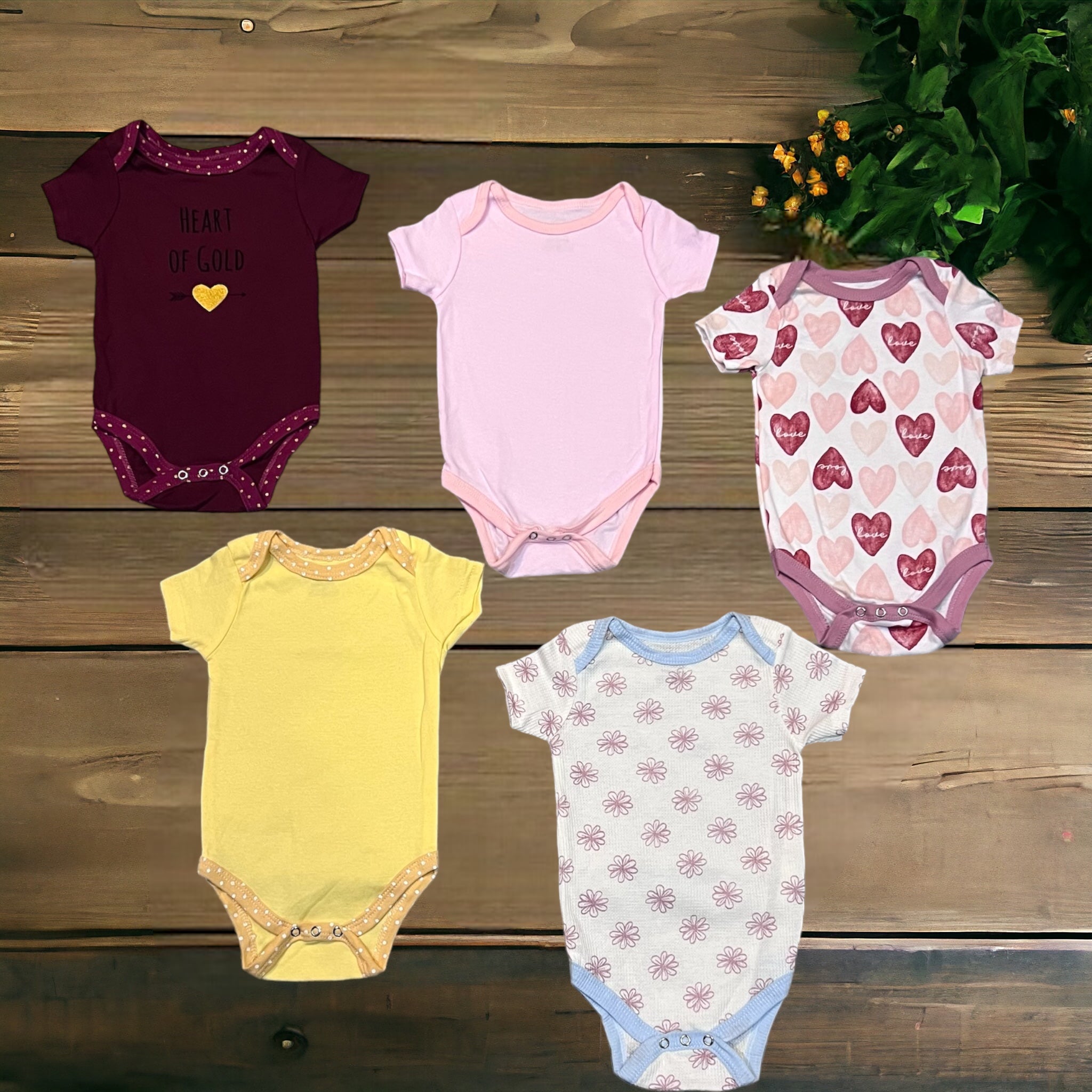 Love Rompers (Pack Of 5)